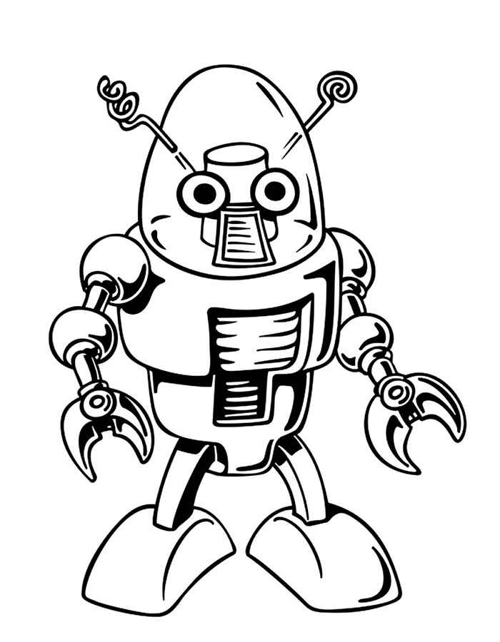 36 Robot Coloring Pages for Kids Printable 16