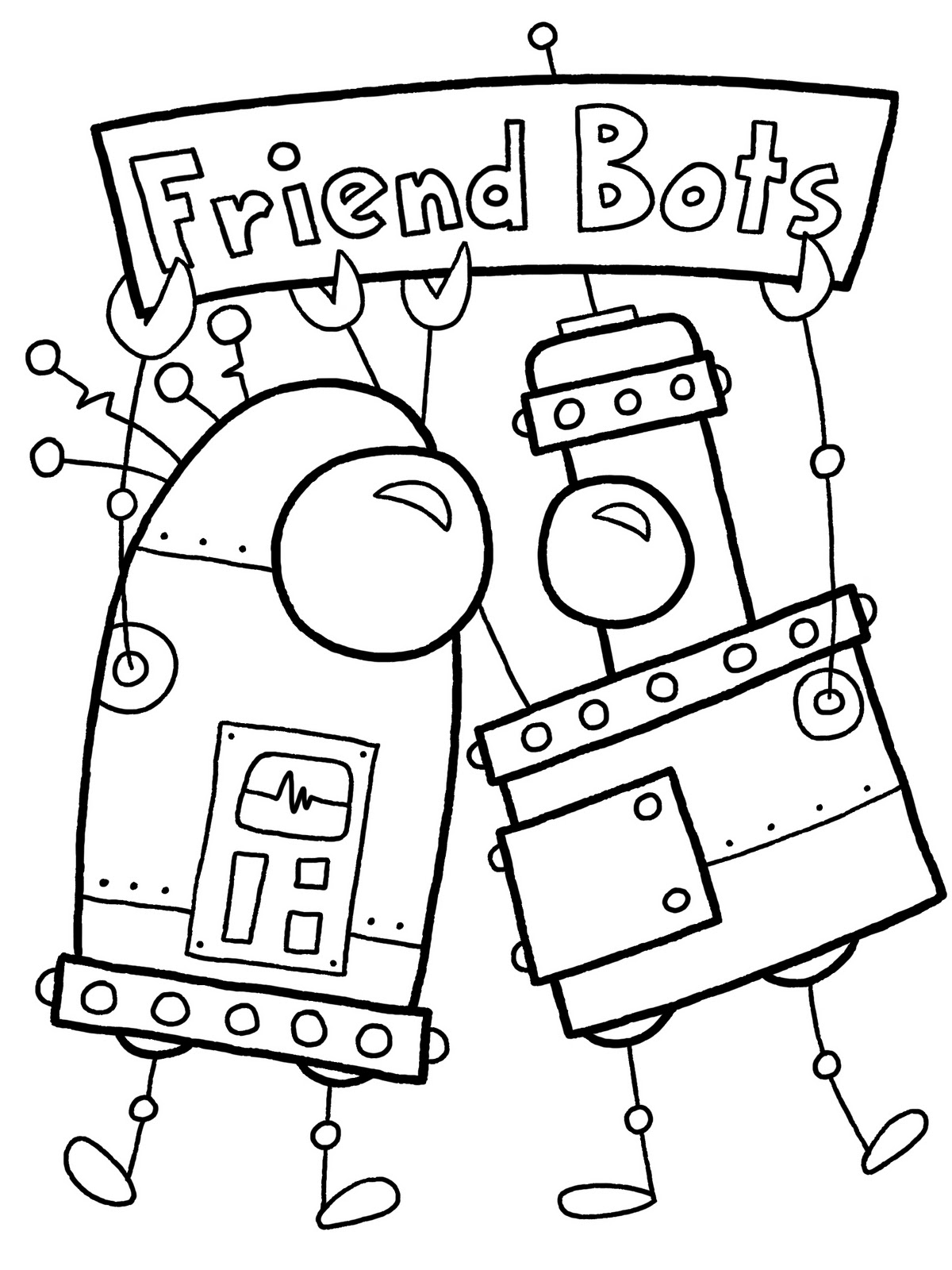 36 Robot Coloring Pages for Kids Printable 17