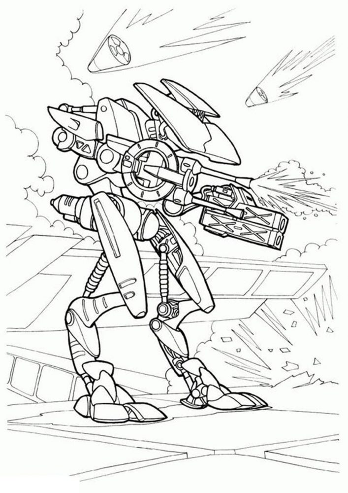 36 Robot Coloring Pages for Kids Printable 18