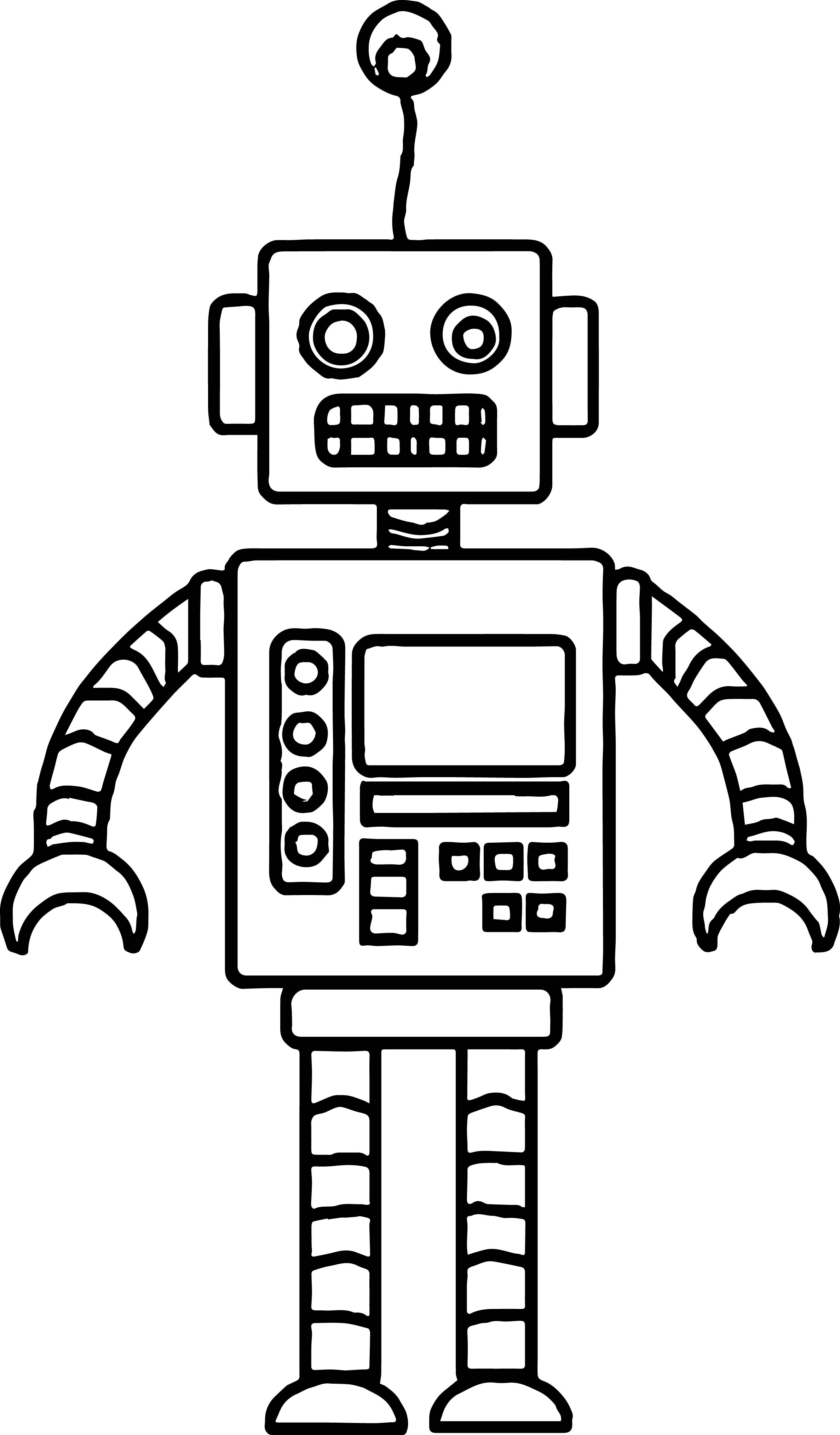 36 Robot Coloring Pages for Kids Printable 2