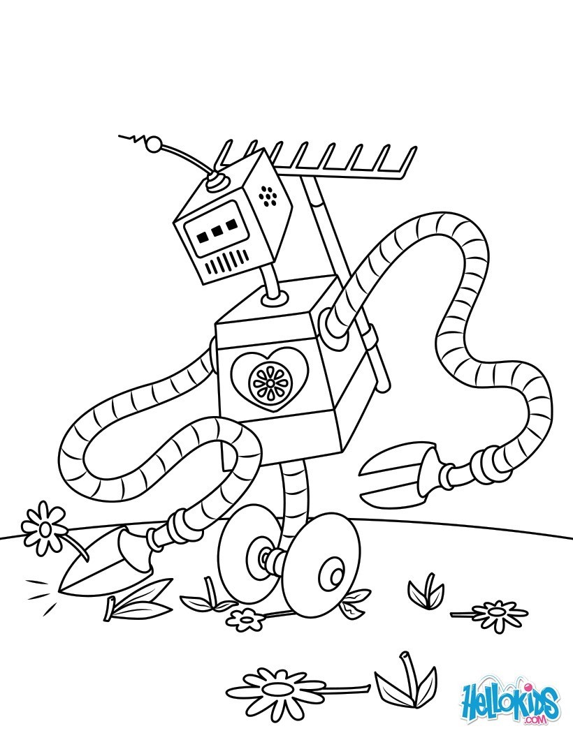 36 Robot Coloring Pages for Kids Printable 20