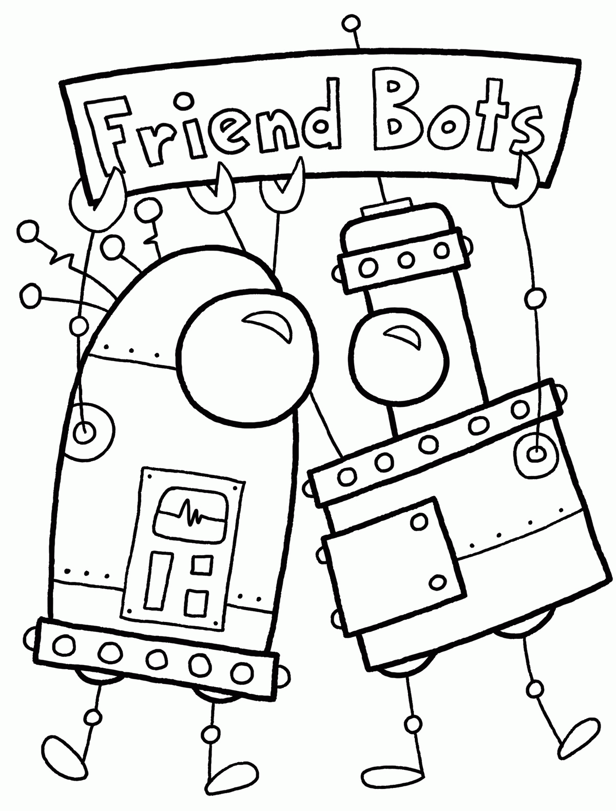 36 Robot Coloring Pages for Kids Printable 22