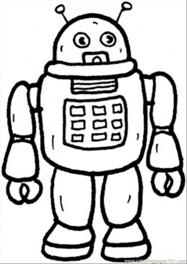 36 Robot Coloring Pages for Kids Printable 3