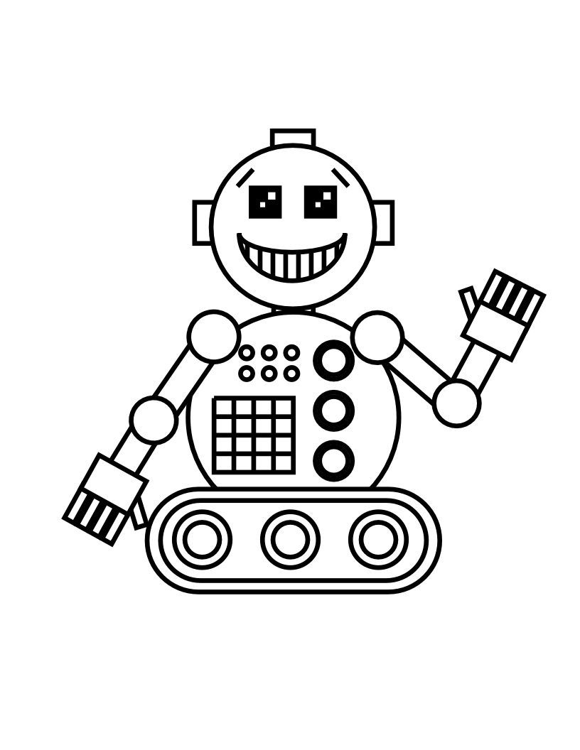 36 Robot Coloring Pages for Kids Printable 5