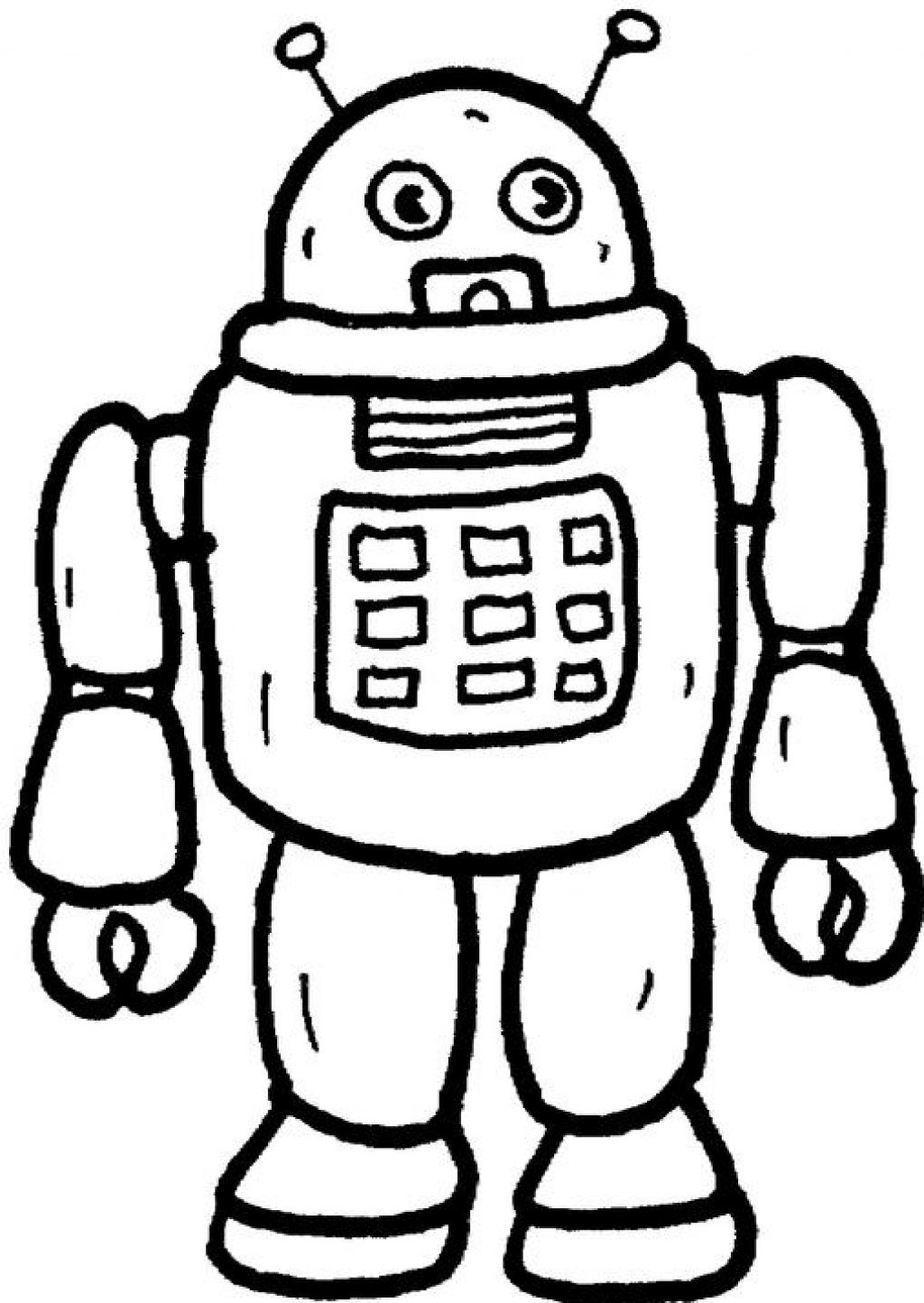 36 Robot Coloring Pages for Kids Printable 7