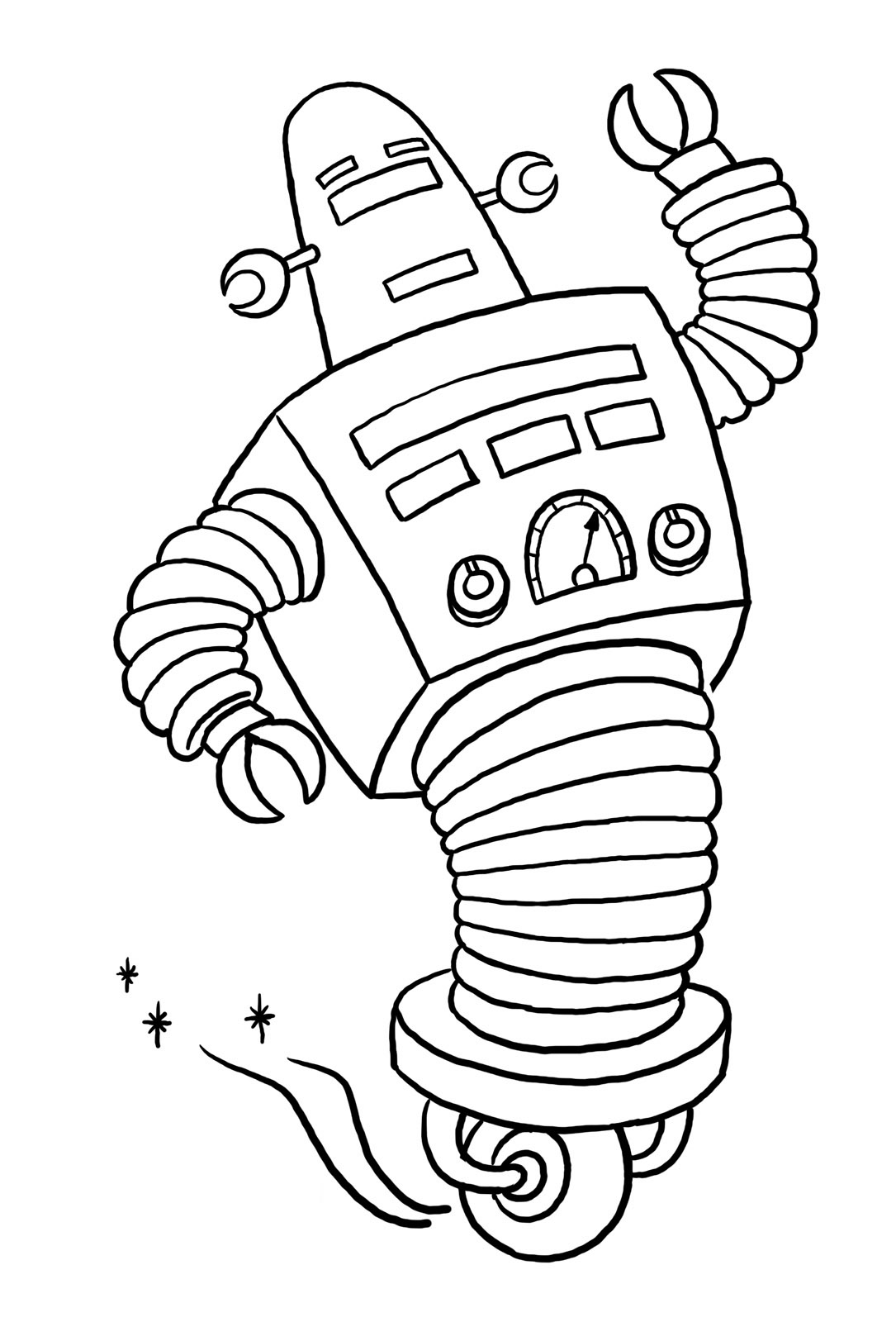 36 Robot Coloring Pages for Kids Printable 9