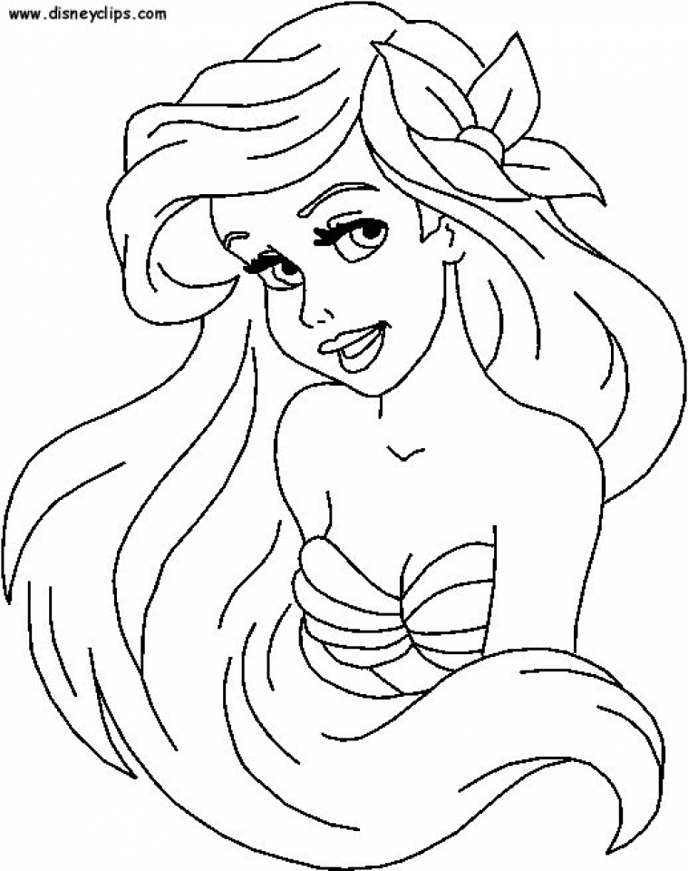 37 Charming Black Little Mermaid Coloring Pages Printable 3