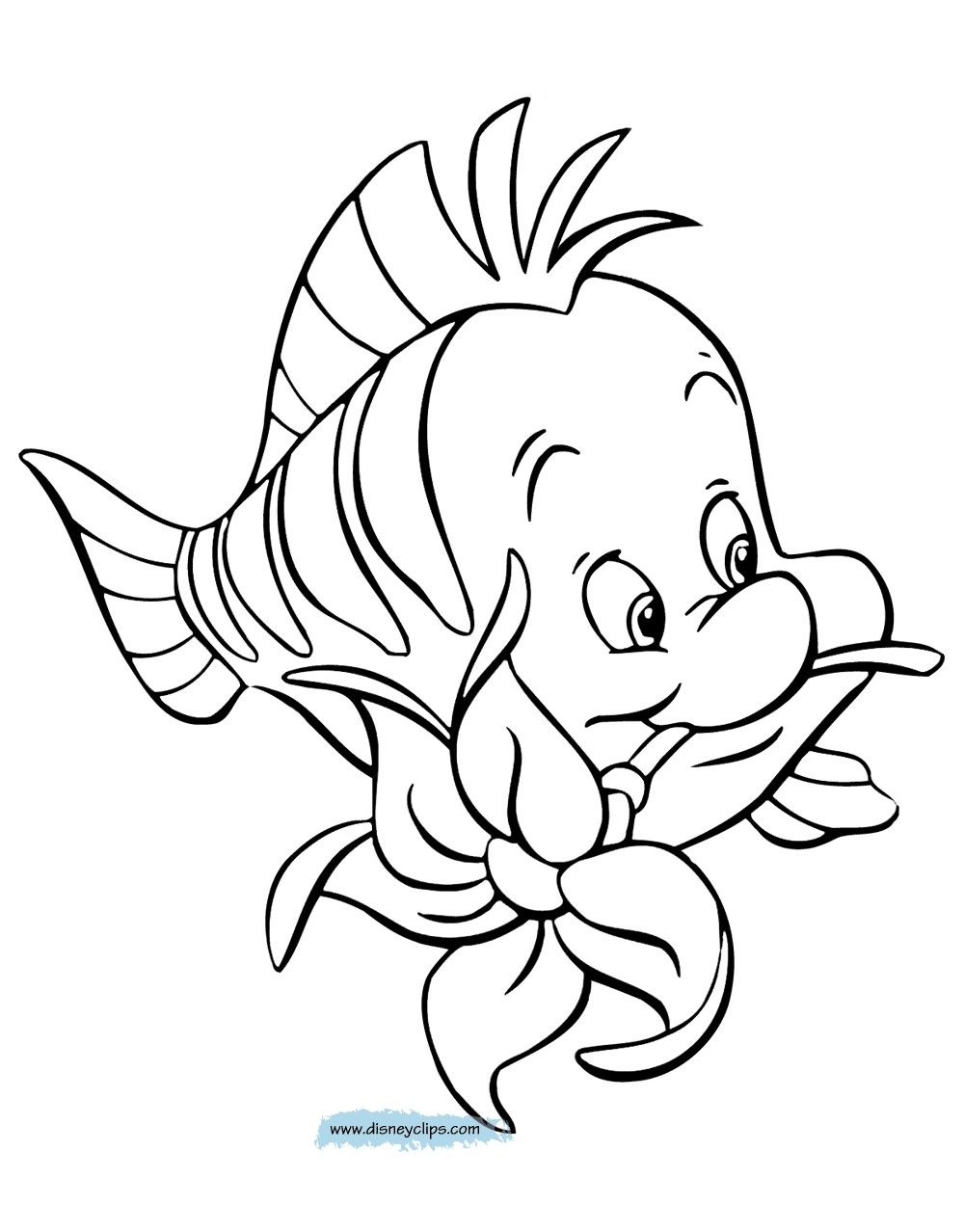 37 Charming Black Little Mermaid Coloring Pages Printable 5