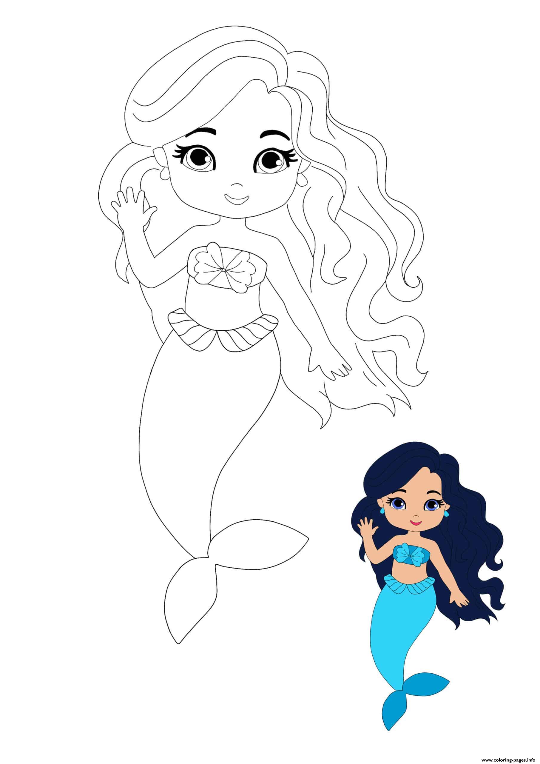 37 Charming Black Little Mermaid Coloring Pages Printable 9