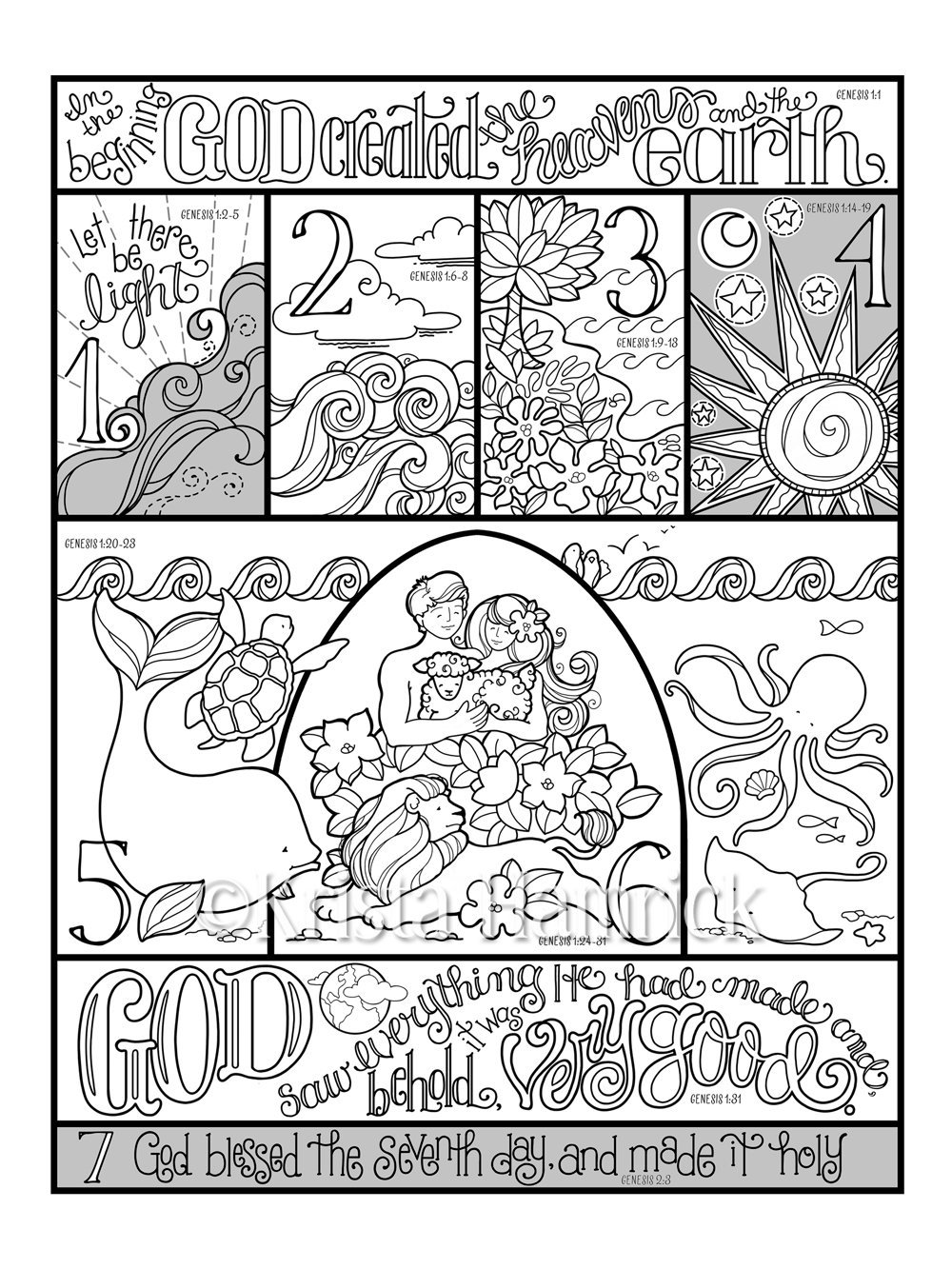 37 Creation Coloring Pages Printable 24