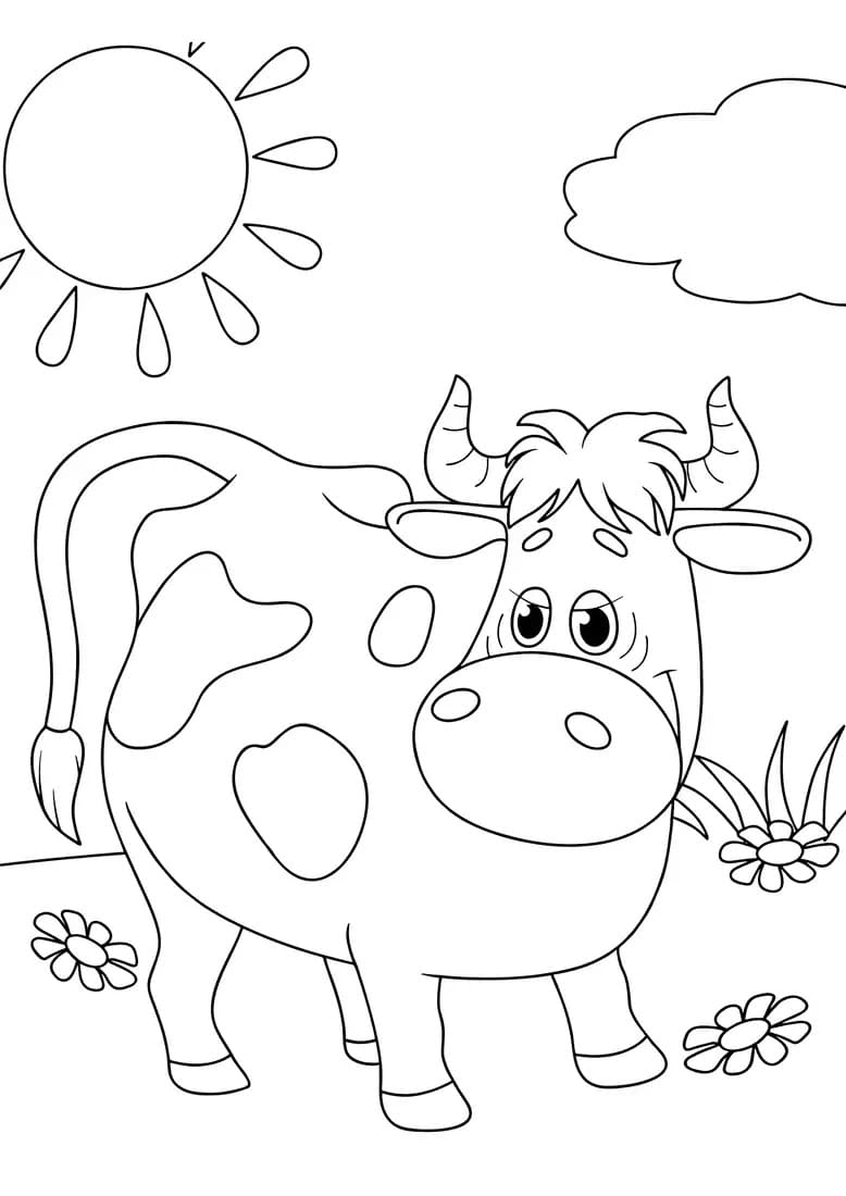 37 Cute Cows Coloring Pages Printable 11