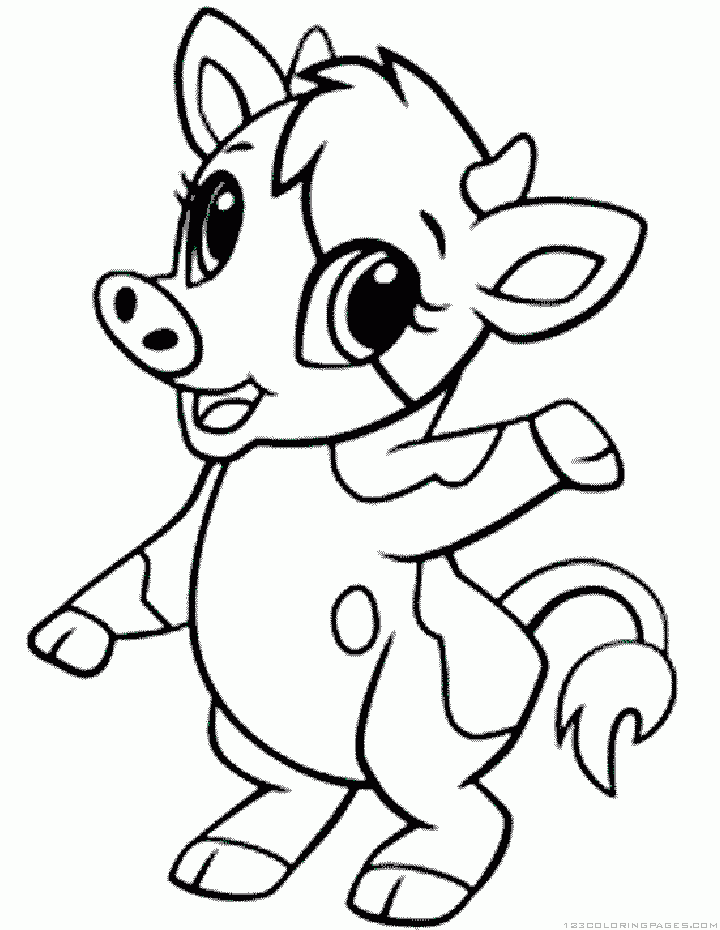 37 Cute Cows Coloring Pages Printable 5