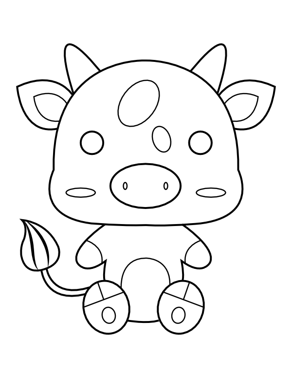 37 Cute Cows Coloring Pages Printable 7