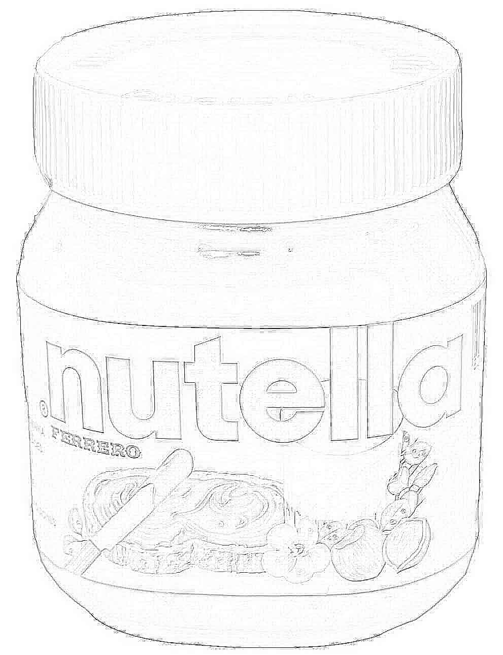 37 Cute Nutella Coloring Pages Printable 11