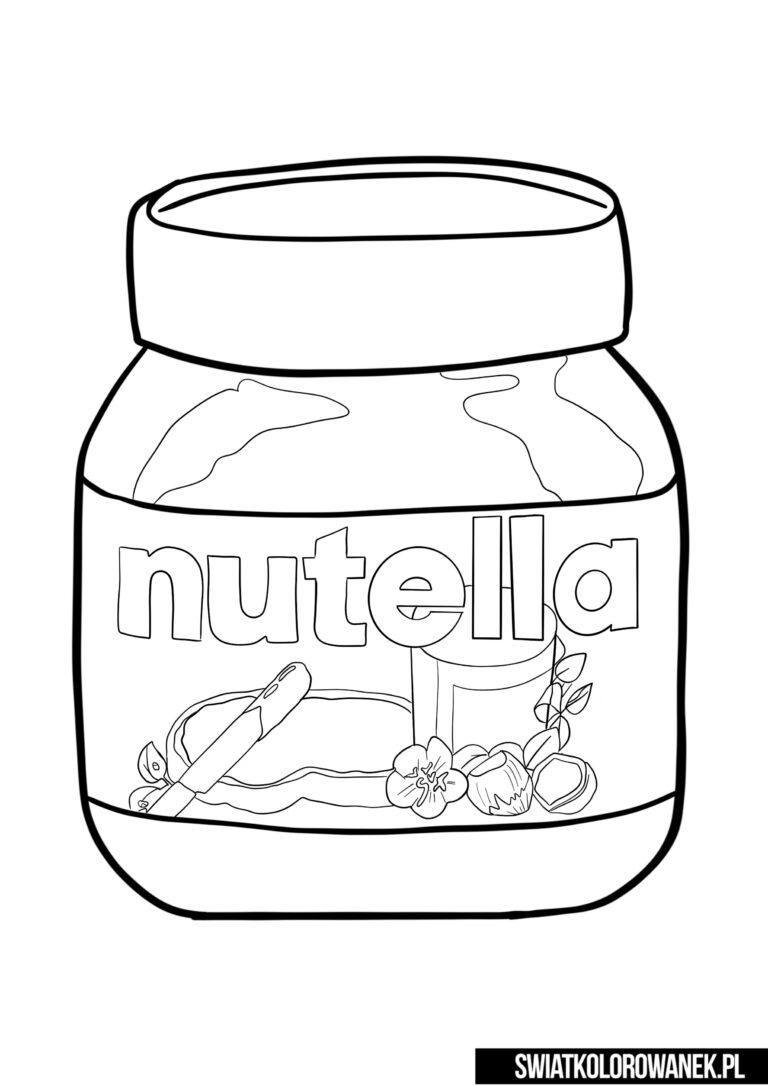 37 Cute Nutella Coloring Pages Printable 7