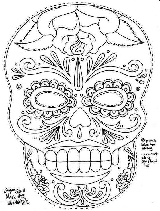 37 Festive La Calavera Catrina Coloring Page Printable 11