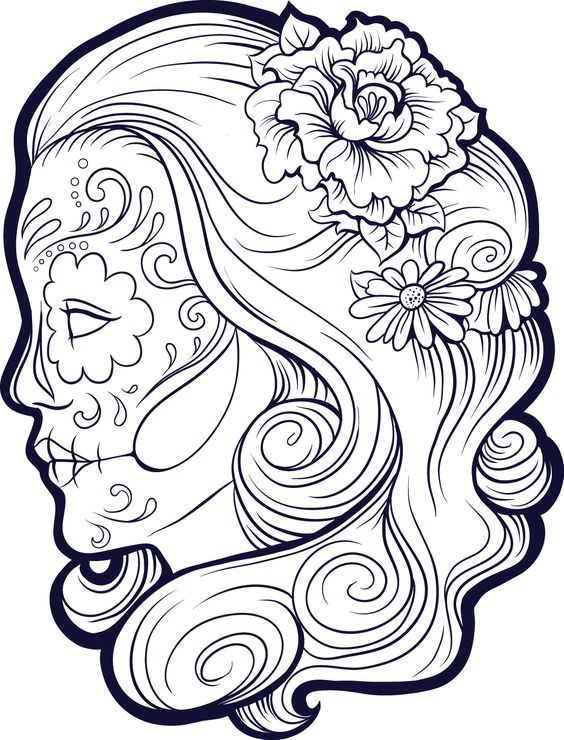 37 Festive La Calavera Catrina Coloring Page Printable 14