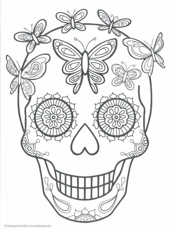 37 Festive La Calavera Catrina Coloring Page Printable 2