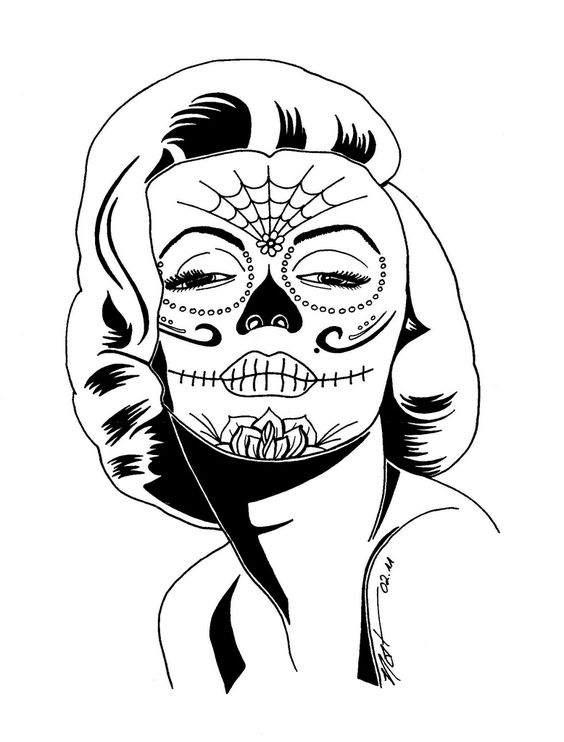 37 Festive La Calavera Catrina Coloring Page Printable 20