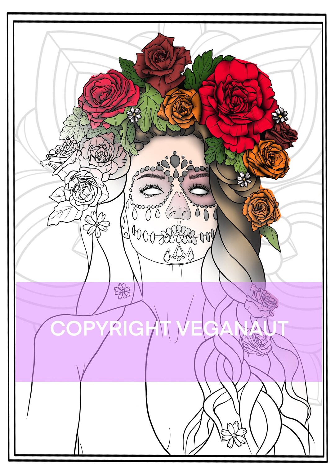 37 Festive La Calavera Catrina Coloring Page Printable 31