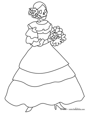 37 Festive La Calavera Catrina Coloring Page Printable 33