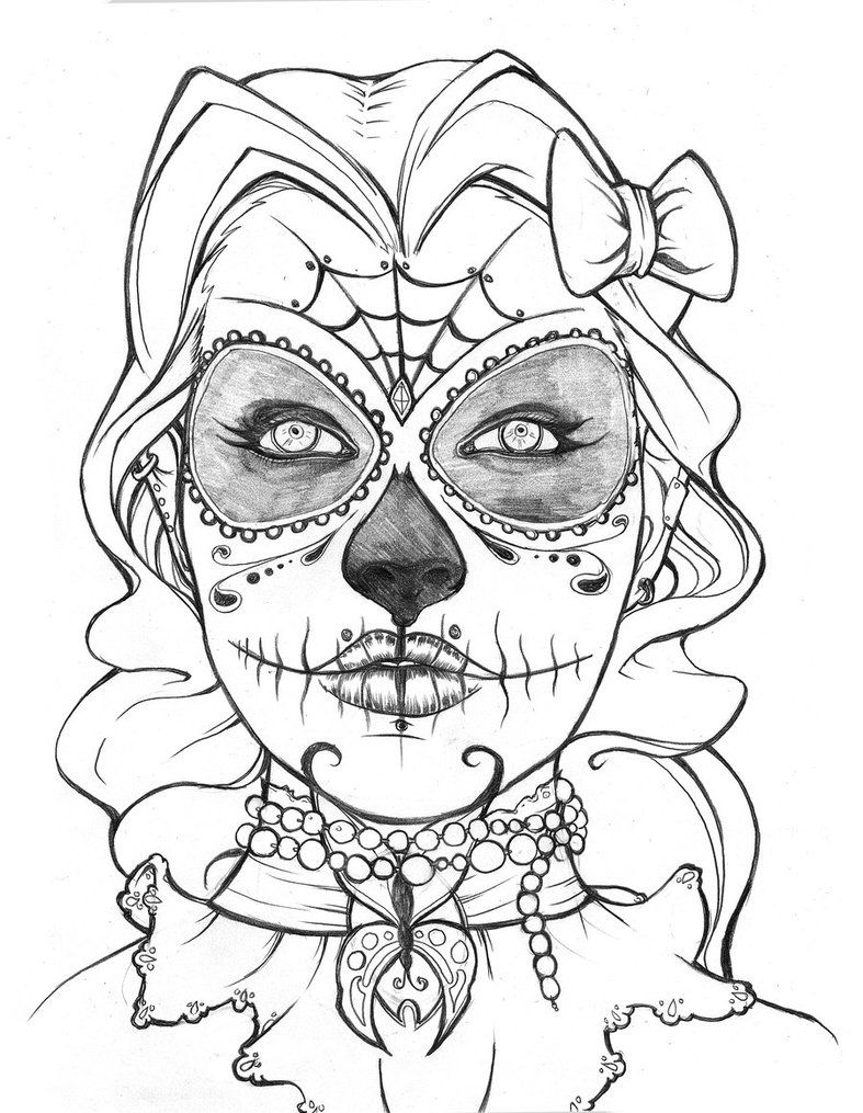 37 Festive La Calavera Catrina Coloring Page Printable 35