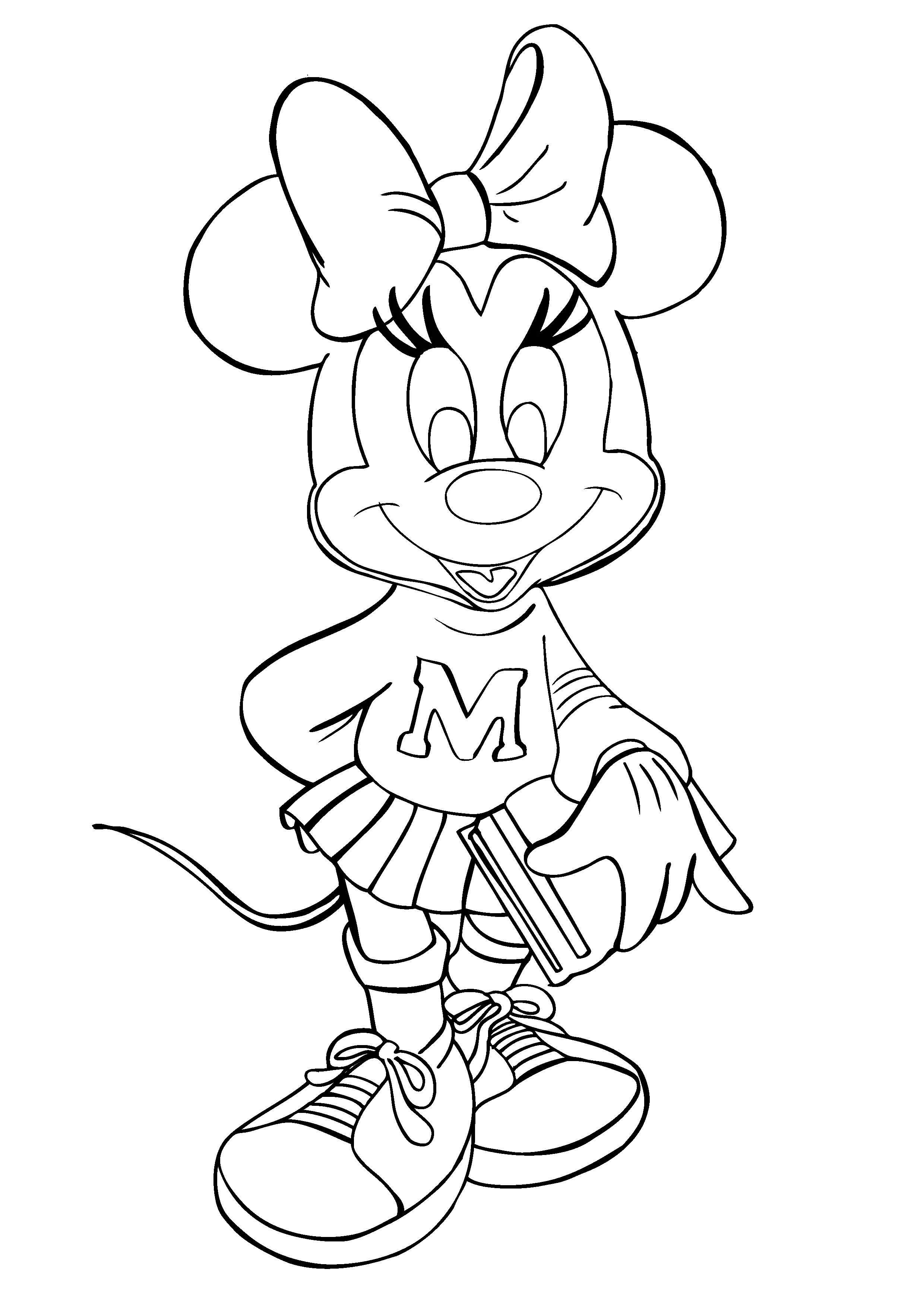 37 Fun Minnie Mouse Coloring Pages Printable 1