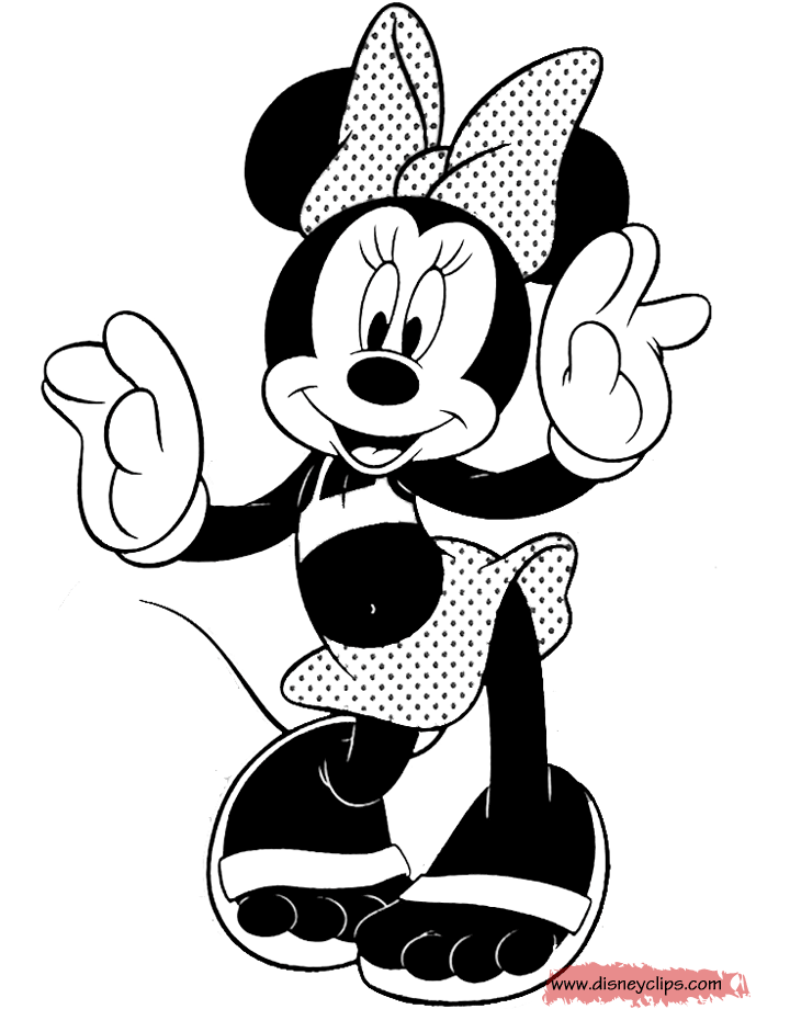 37 Fun Minnie Mouse Coloring Pages Printable 16