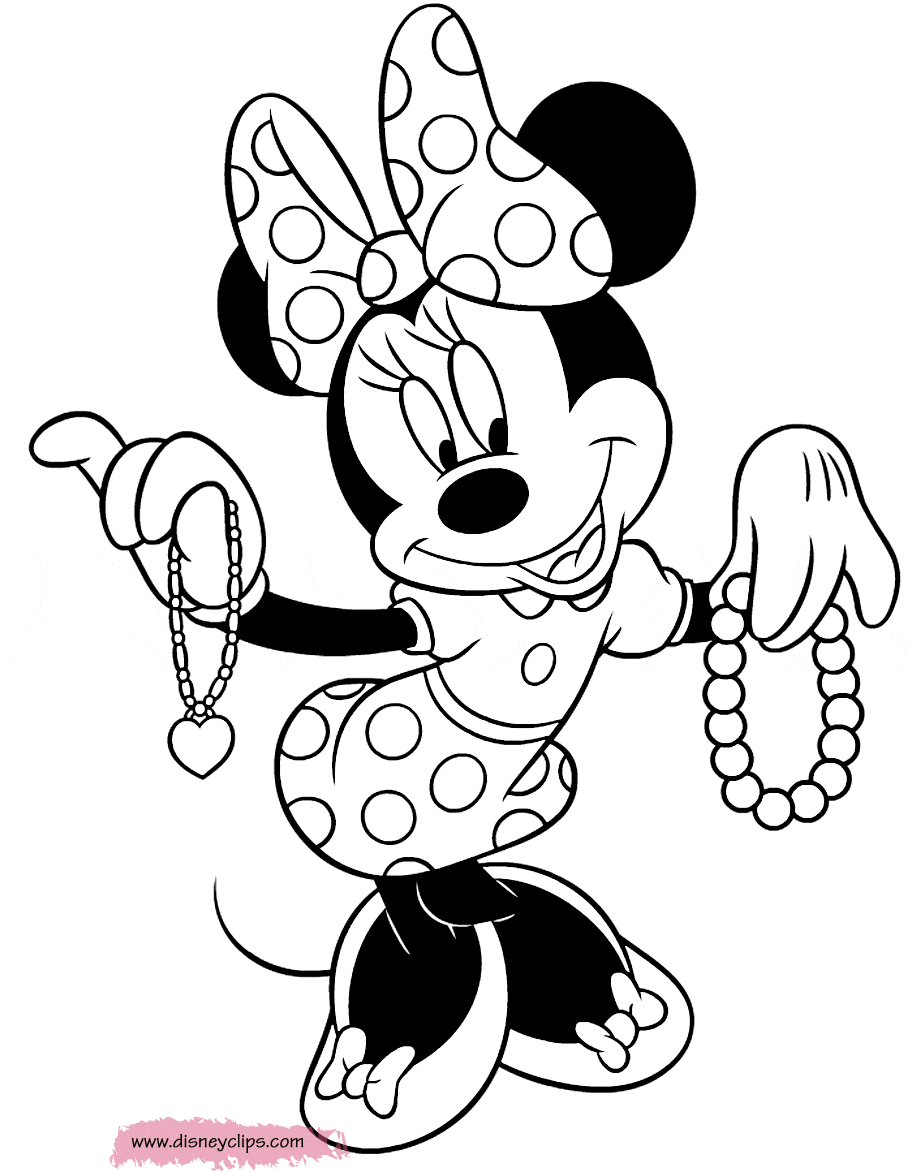 37 Fun Minnie Mouse Coloring Pages Printable 2