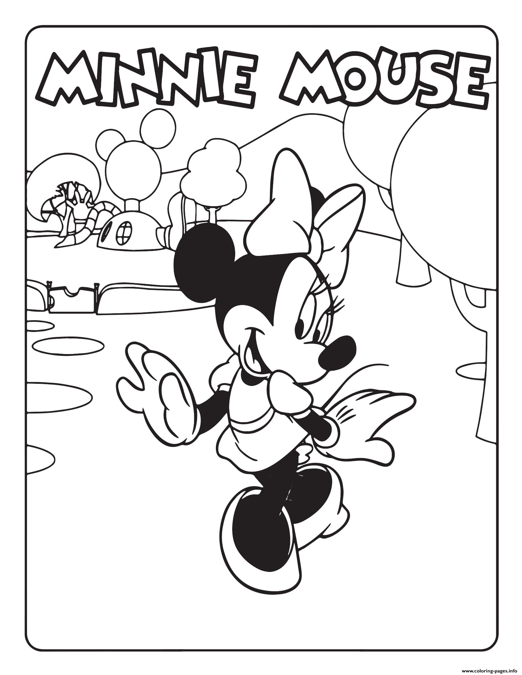 37 Fun Minnie Mouse Coloring Pages Printable 24