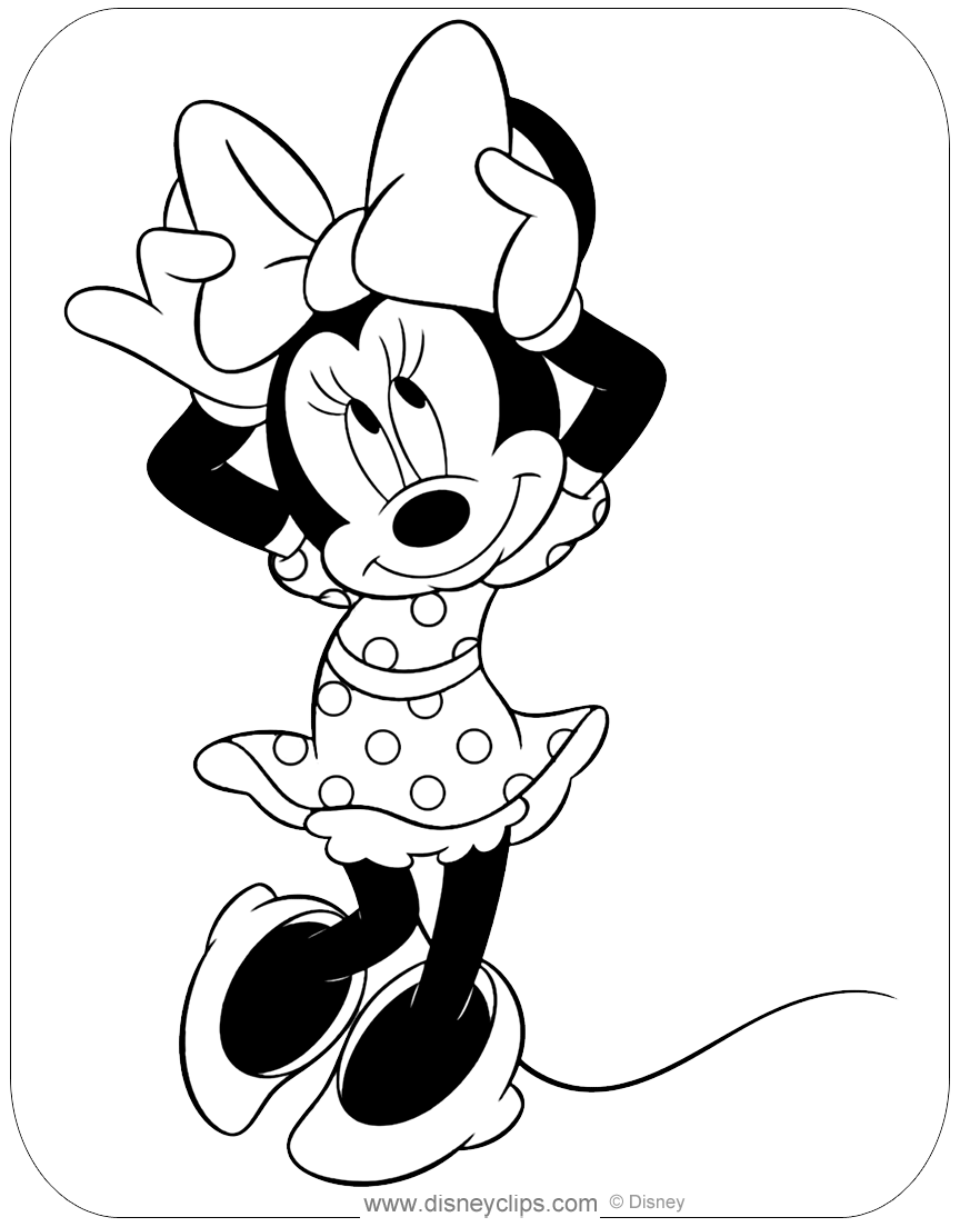 37 Fun Minnie Mouse Coloring Pages Printable 3