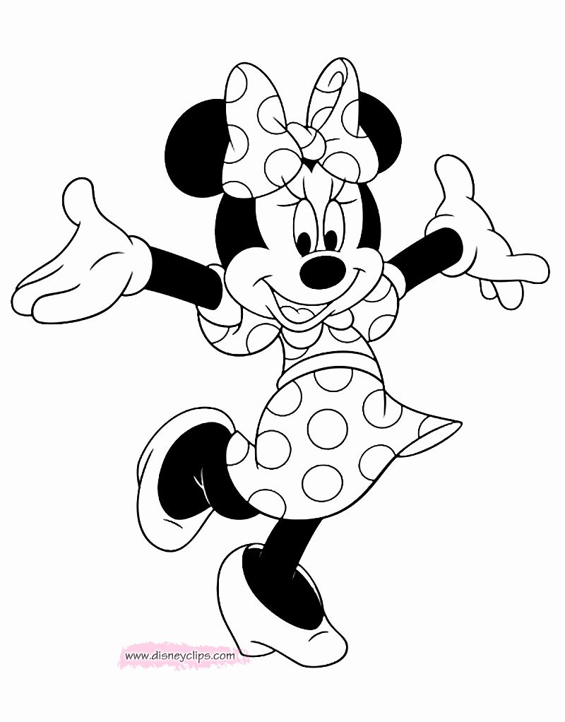 37 Fun Minnie Mouse Coloring Pages Printable 9