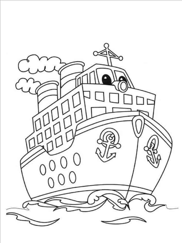 37 Nautical Ship and Boat Coloring Pages Printable 12