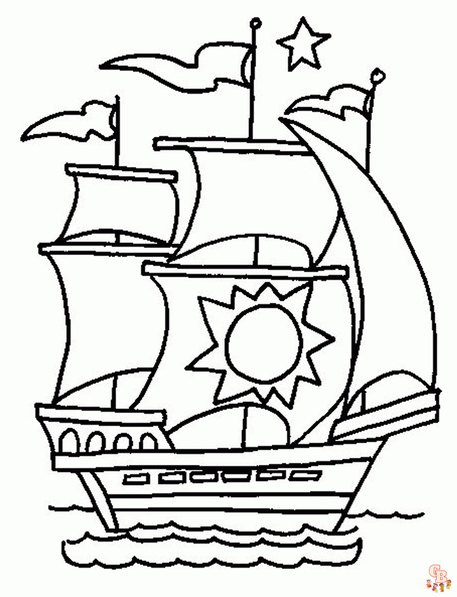 nautical ship and boat coloring pages printable jpg