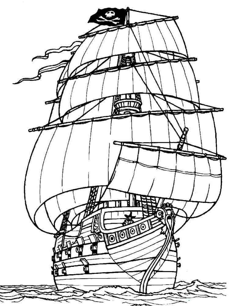 37 Nautical Ship and Boat Coloring Pages Printable 2