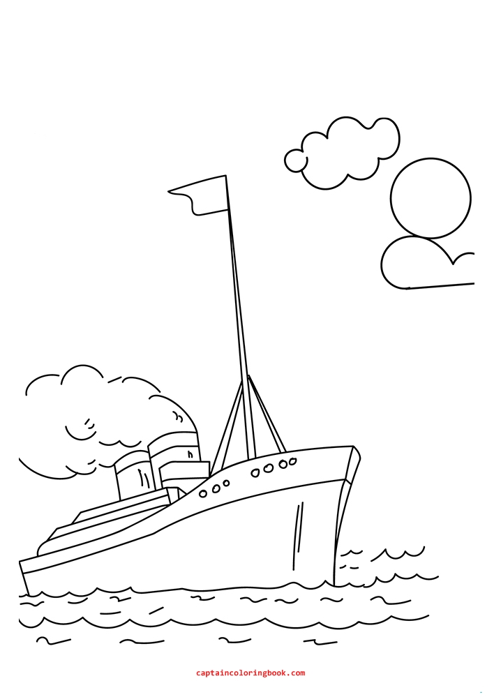 37 Nautical Ship and Boat Coloring Pages Printable 30