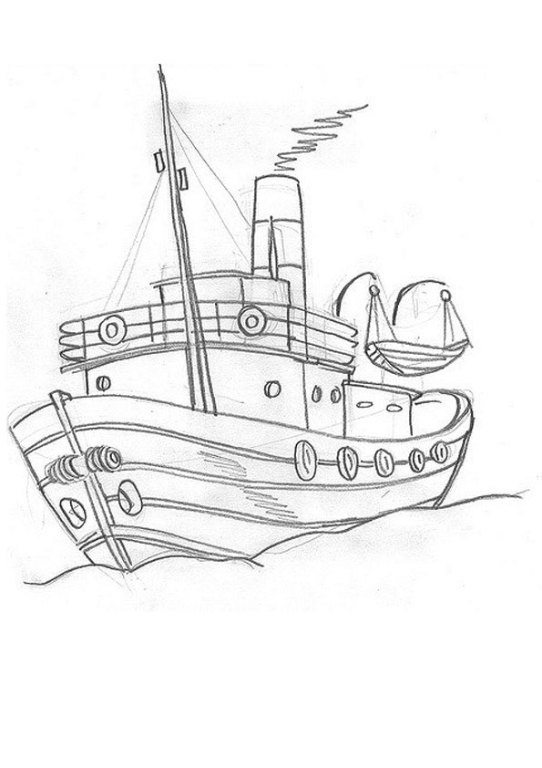 37 Nautical Ship and Boat Coloring Pages Printable 8