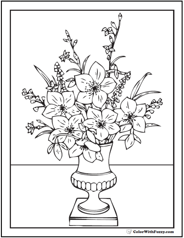 37 Simple Vase Coloring Page Printable Coloring Pages 17