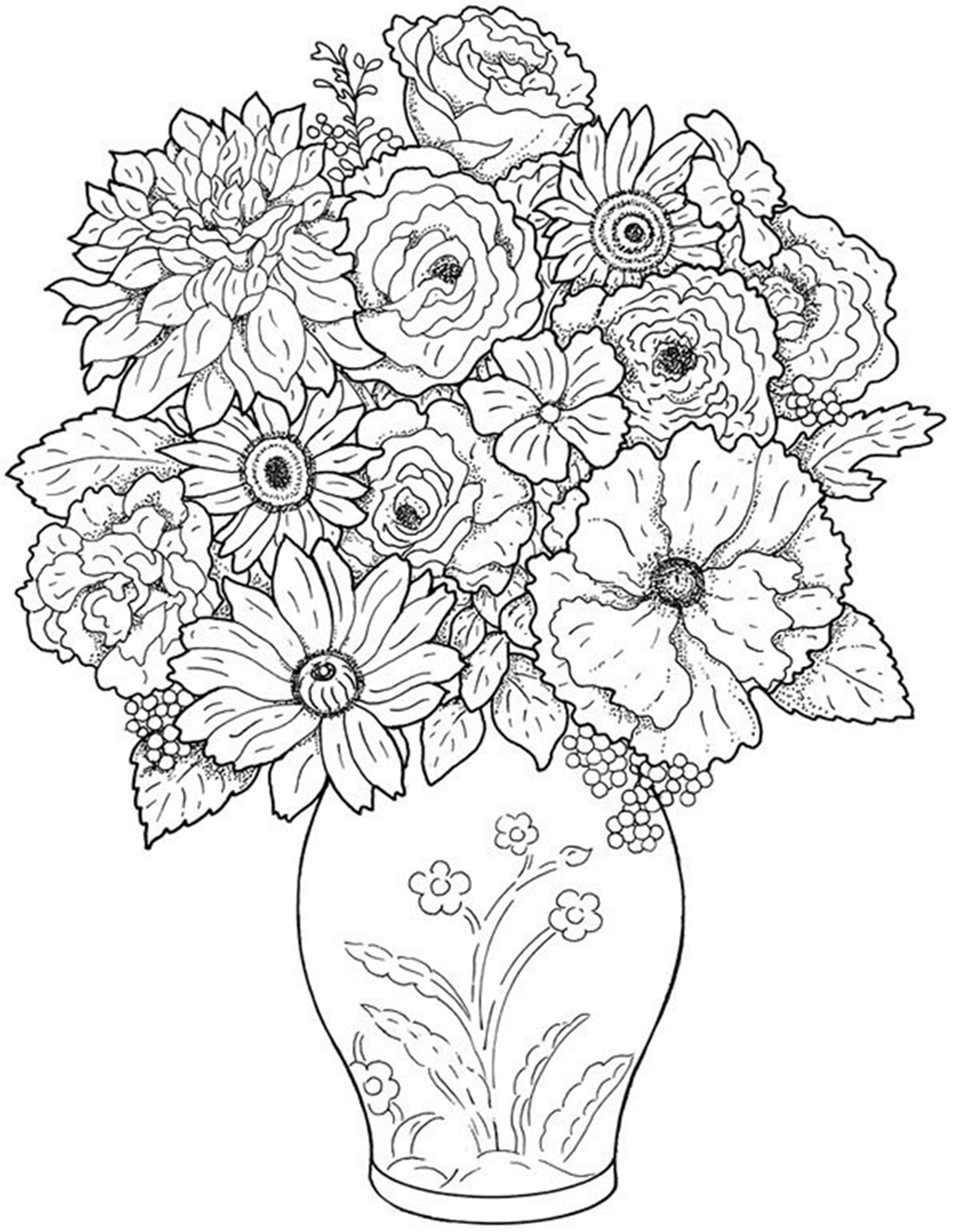 37 Simple Vase Coloring Page Printable Coloring Pages 20