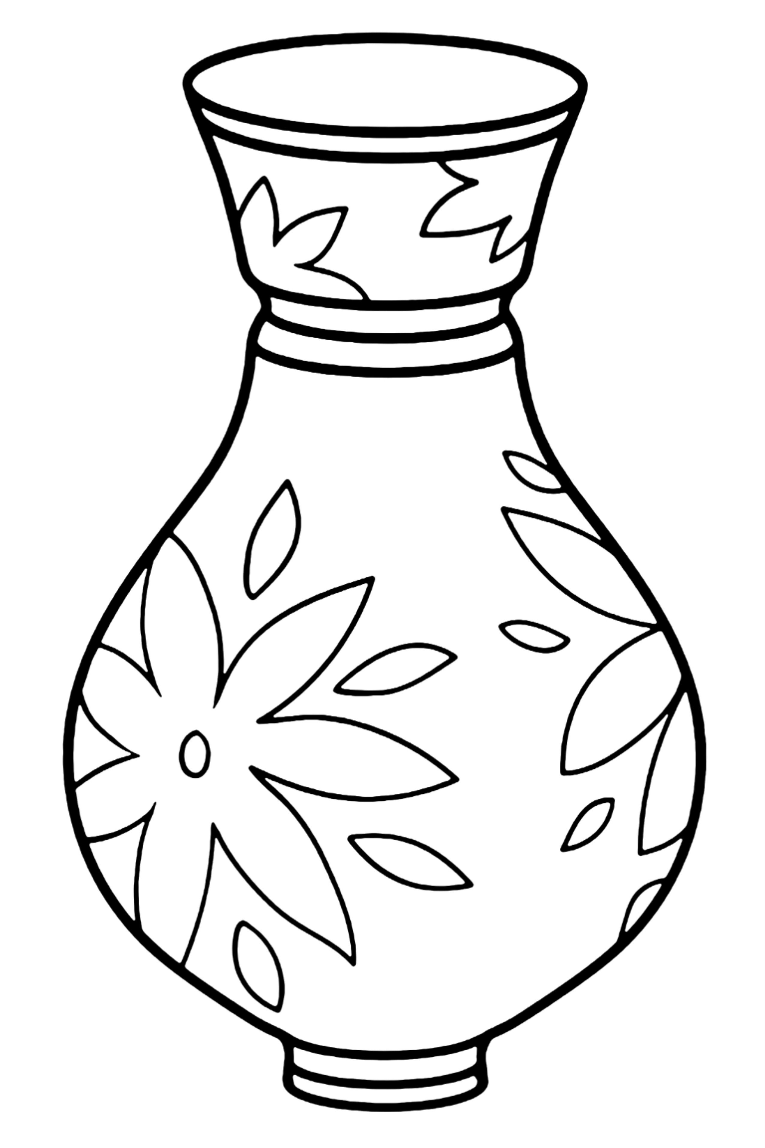 37 Simple Vase Coloring Page Printable Coloring Pages 3