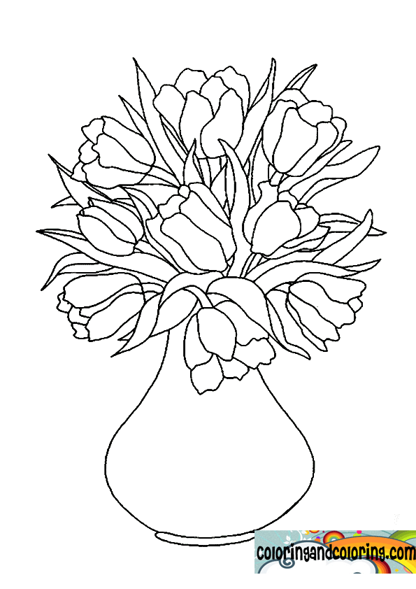 37 Simple Vase Coloring Page Printable Coloring Pages 32