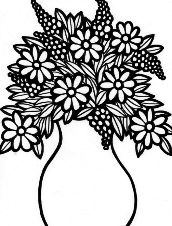 37 Simple Vase Coloring Page Printable Coloring Pages 7