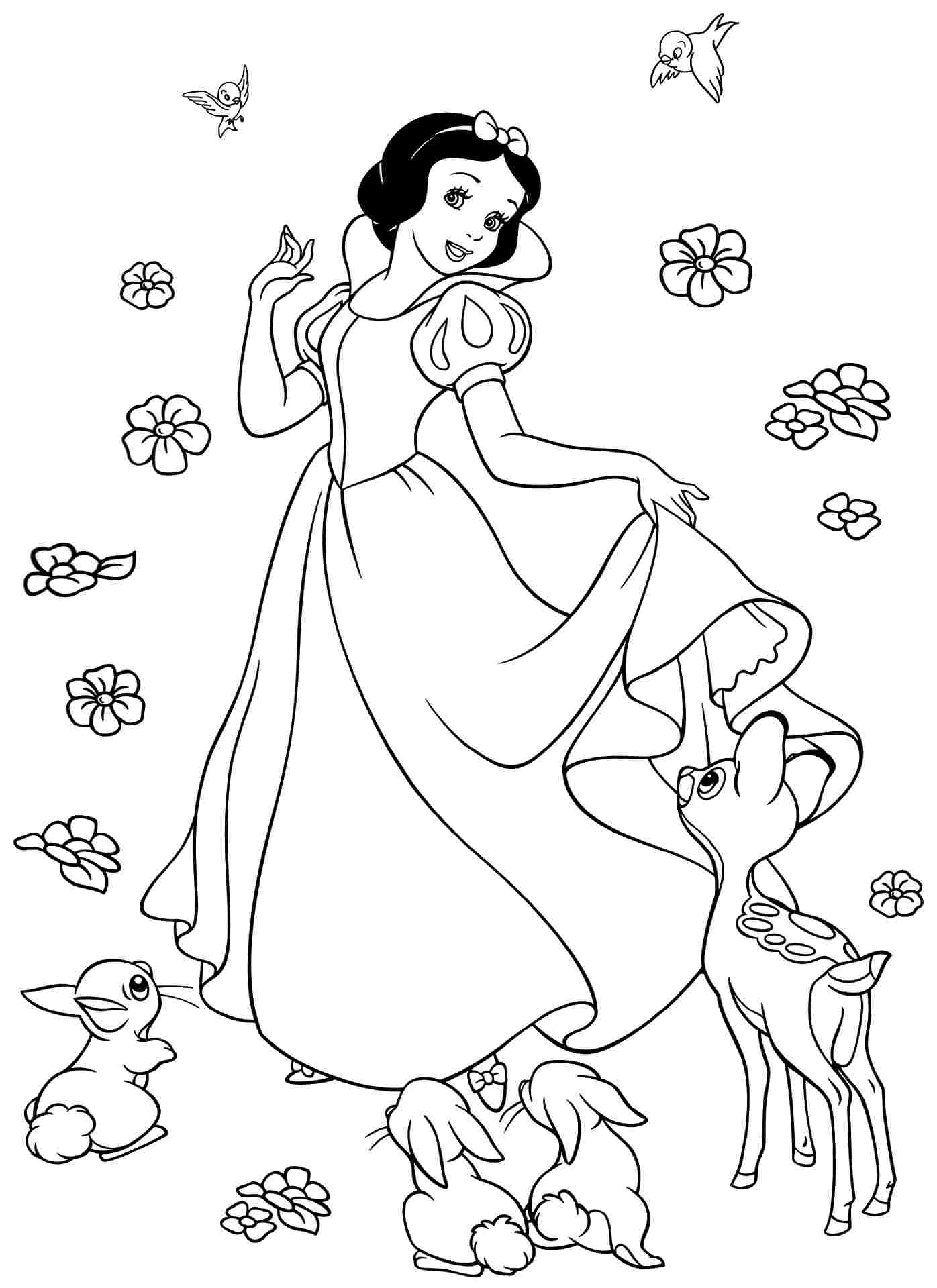 37 Snow White Coloring Pages Printable 1