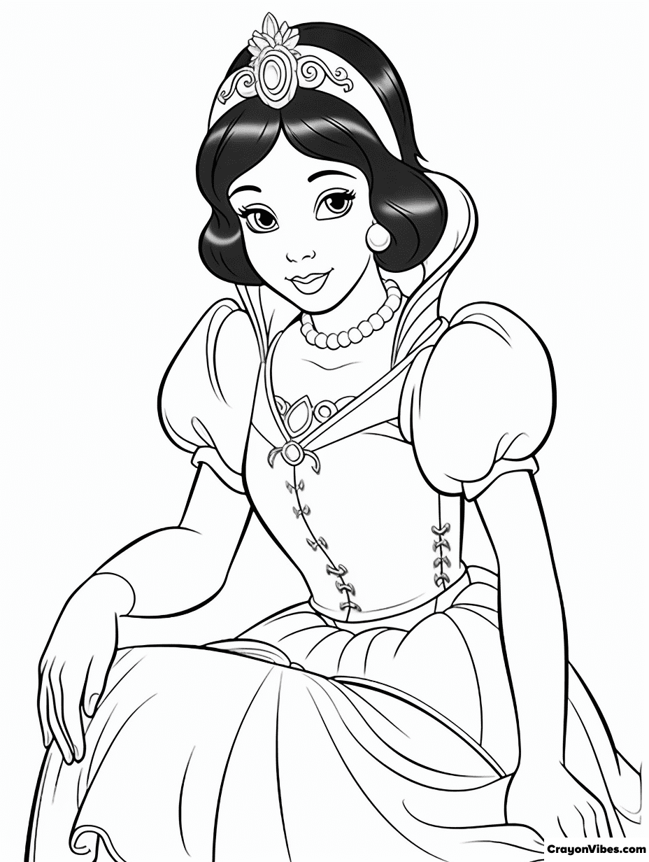 37 Snow White Coloring Pages Printable 3