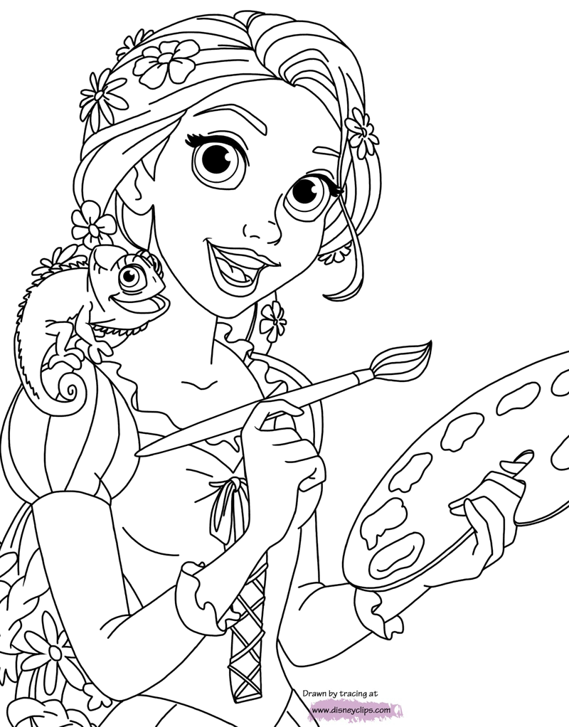 37 Tangled Coloring Pages Printable 1