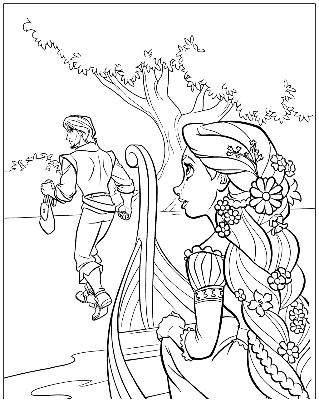 37 Tangled Coloring Pages Printable 10