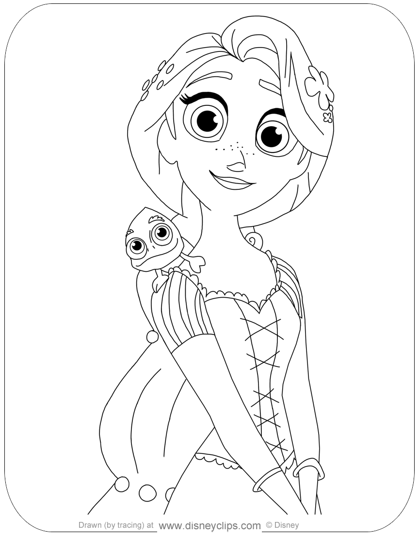 37 Tangled Coloring Pages Printable 3