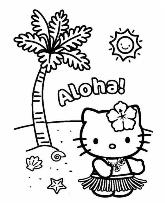 37 Tropical Hawaiian Themed Coloring Pages Printable 15