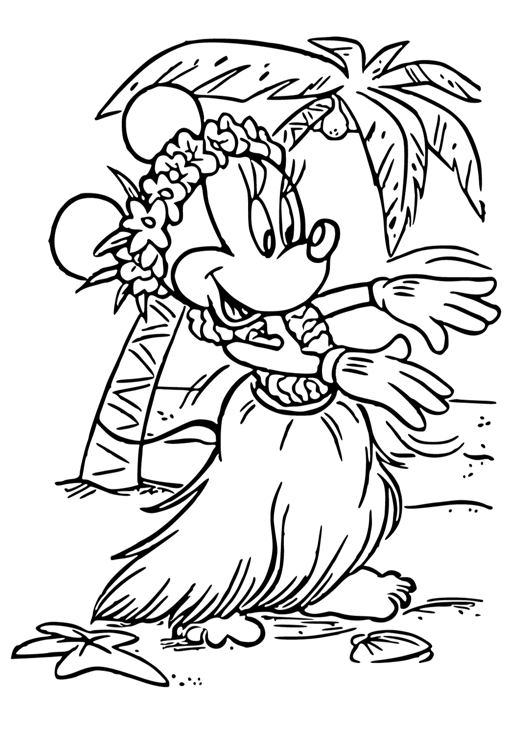 37 Tropical Hawaiian Themed Coloring Pages Printable 28