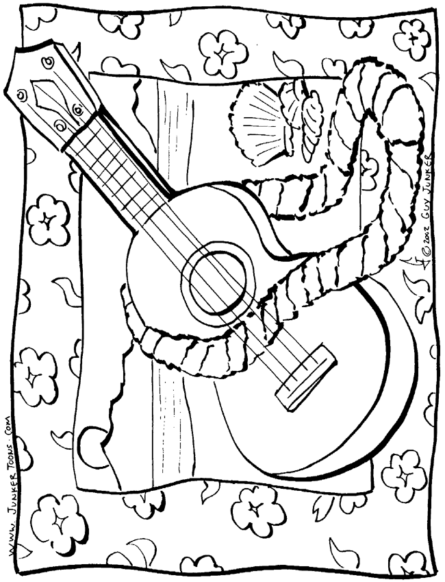 37 Tropical Hawaiian Themed Coloring Pages Printable 4